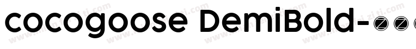 cocogoose DemiBold字体转换